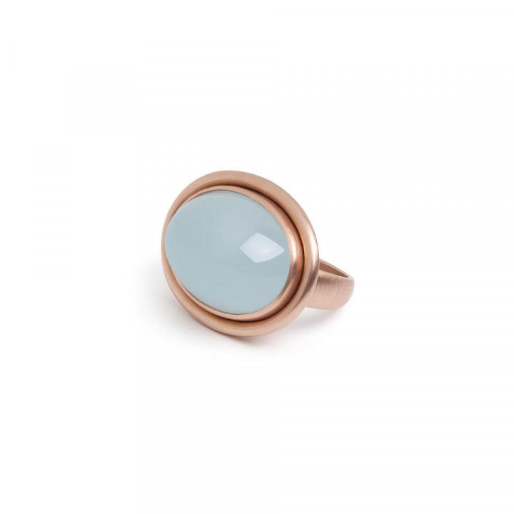 cabochon and bezel setting engagement ring