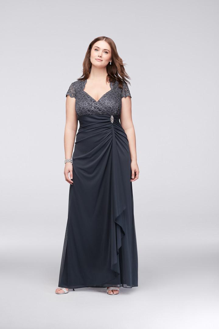 David's bridal silver mother of the bride clearance dresses