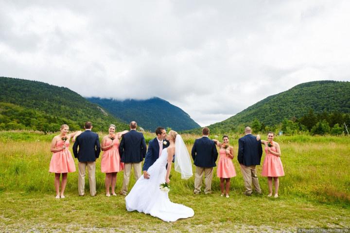 wedding party new hampshire mountains