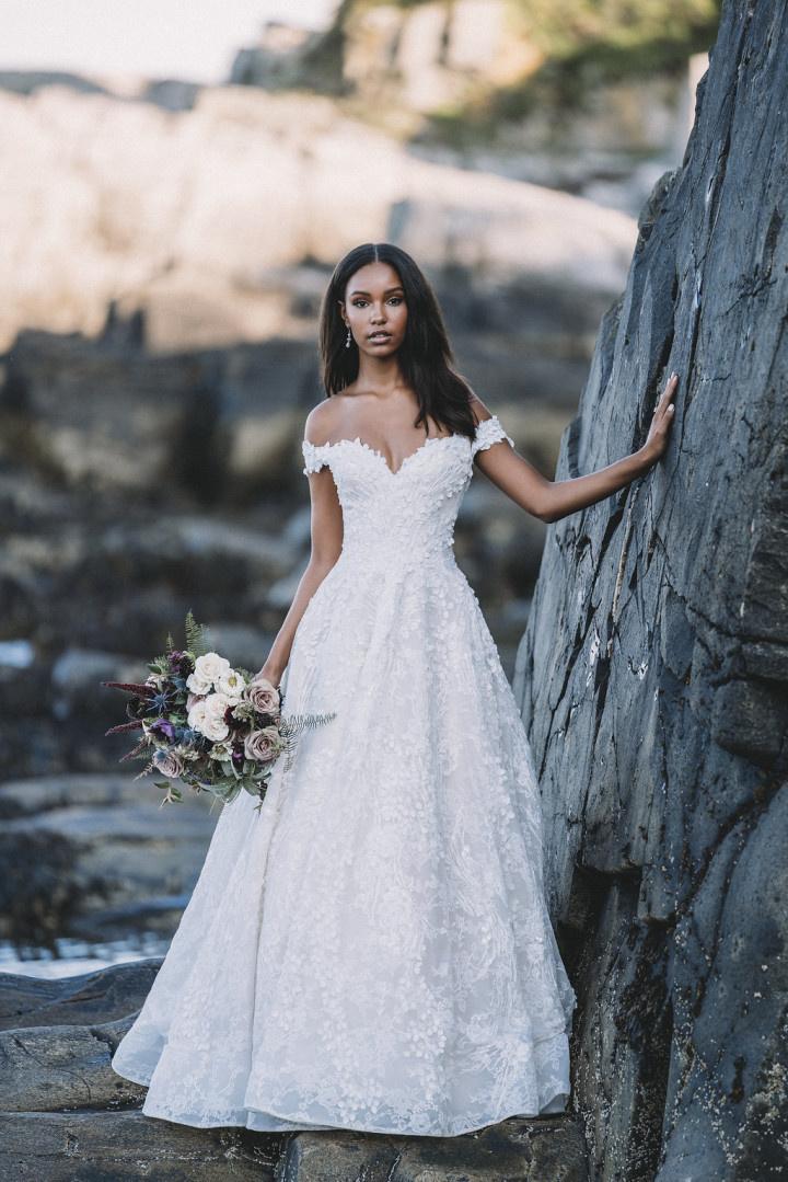 Modern Princess Ball Gown silhouette Daisy wedding dress by DevotionDresses  | Bridestory.com