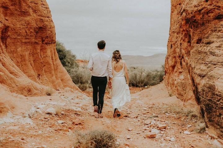 Desert shop wedding attire