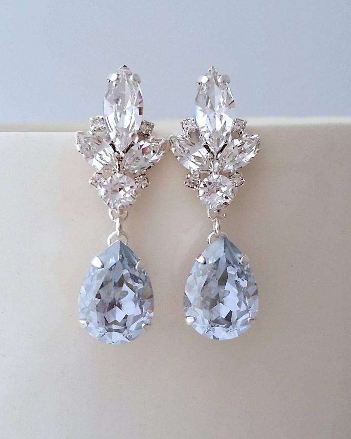 Something blue store wedding earrings