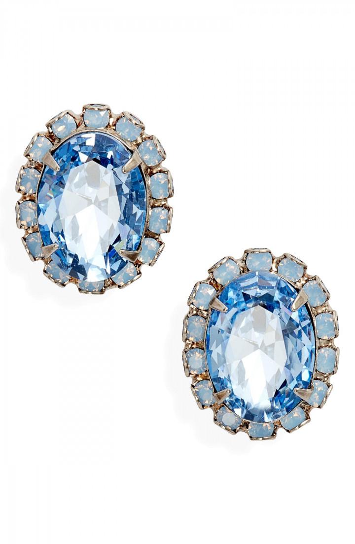 Sky blue online earrings for wedding