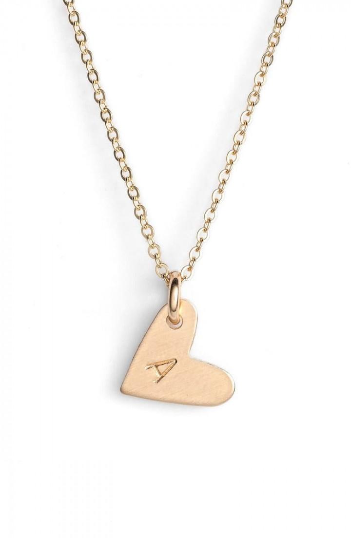 Nordstrom Rack Sterling Silver Initial Coin & Cz Pendant Necklace In Q-  Clear- Gold | ModeSens