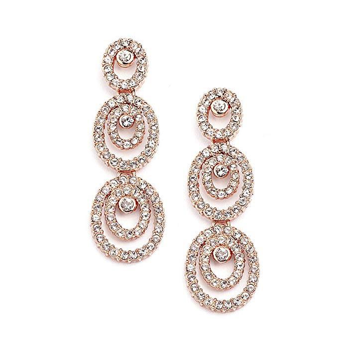 14 Rose Gold Wedding Earrings For a Romantic Bridal Look