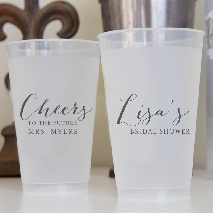 We Do Wreath - 9oz Frosted Unbreakable Plastic Cup #208 - Custom - Bridal  Wedding Favors, Wedding Cups, Party Cups, Favor