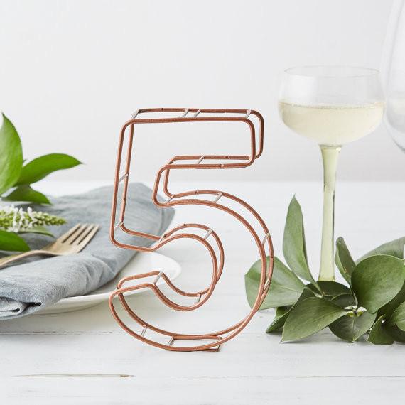 wire table numbers