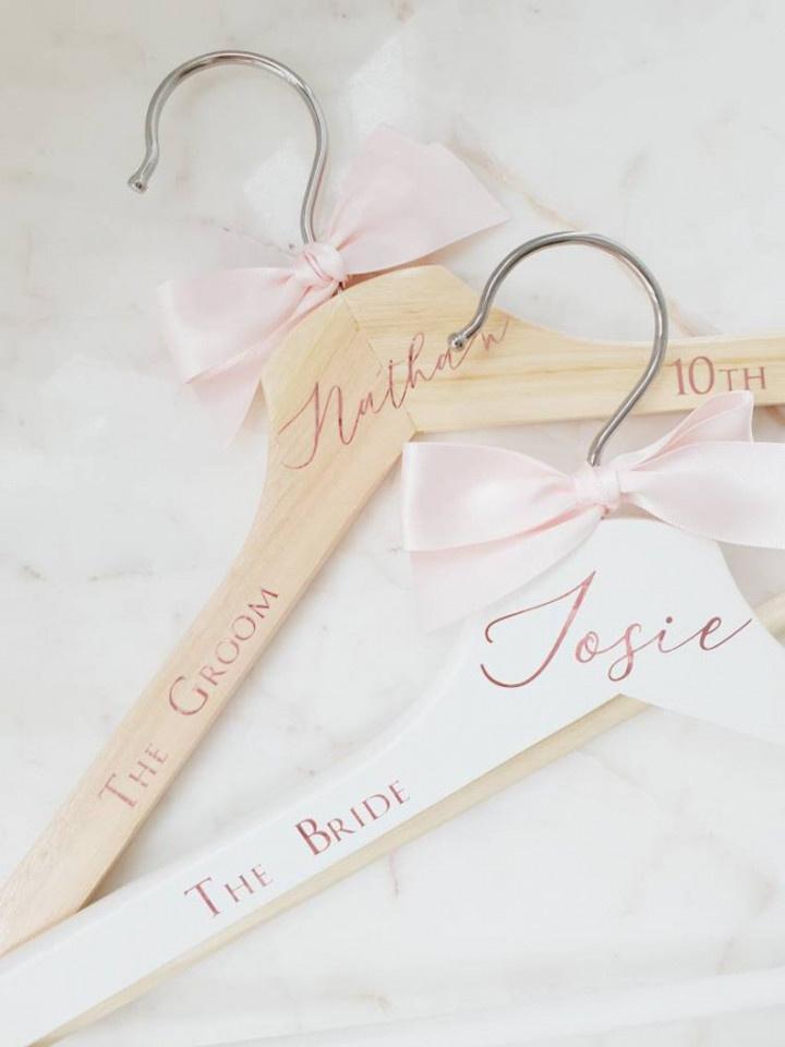 Bride Wedding Dress Hanger - Natural