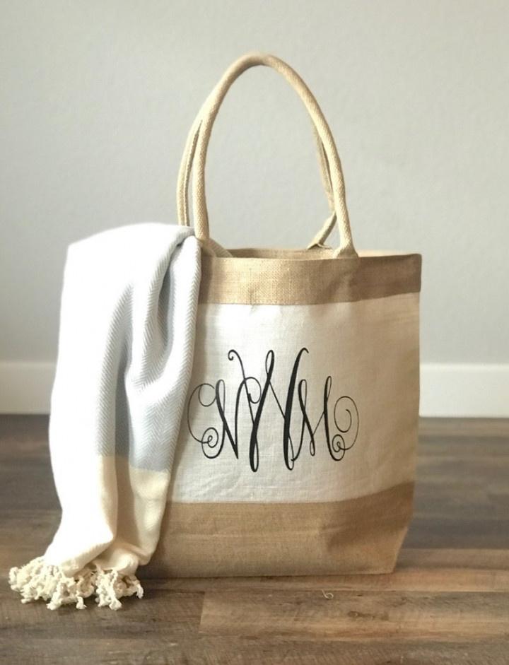 Customized Bridesmaid Gifts Tote Bags, Red