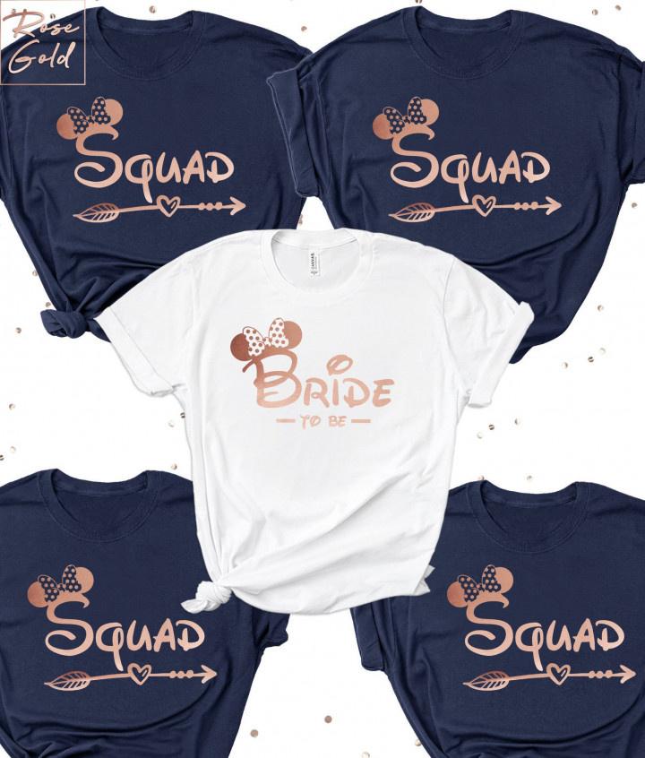 Disney bride best sale and bridesmaid shirts