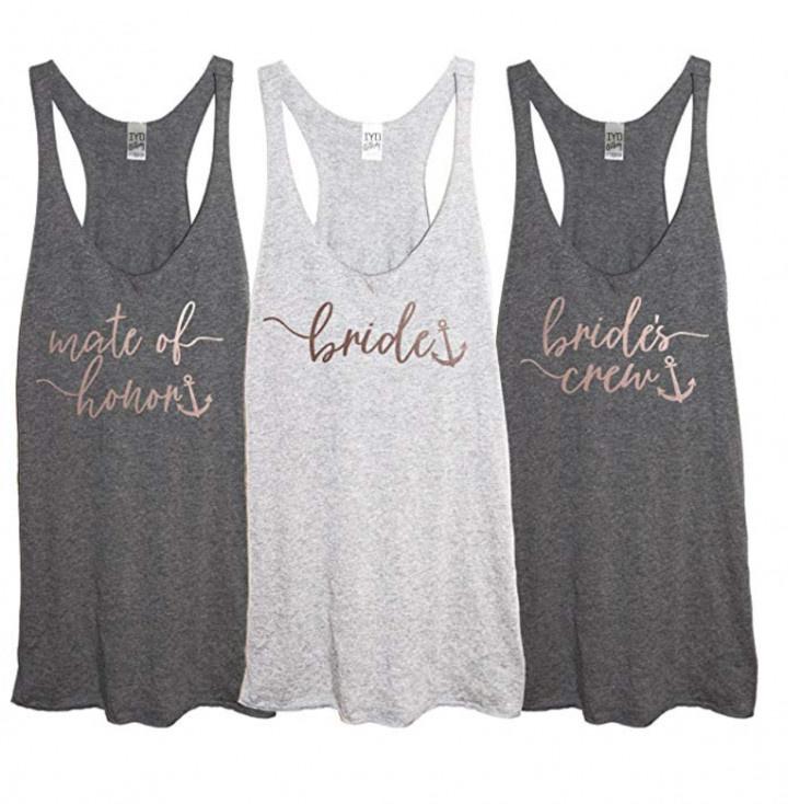 Bridal party 2024 tank tops cheap