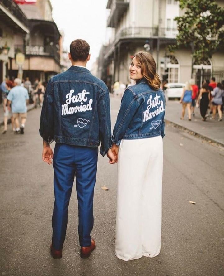 A Wedding Fashion Trend We're Loving: Personalized Bridal Jackets