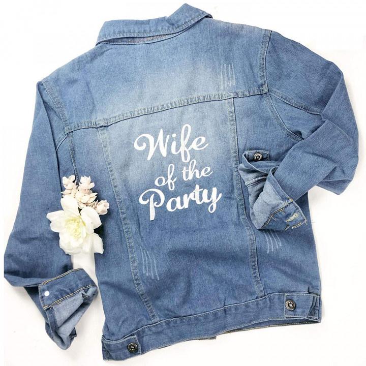 DIY 'Til Death Floral Design Painted Bridal Denim or Leather Jacket