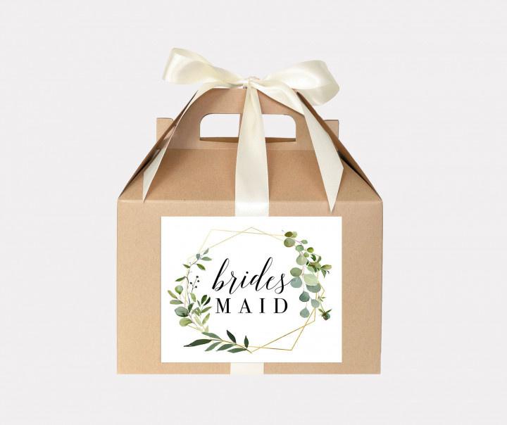 Personalised Bridesmaid Gift Bags Luxury Ribbon Tie Wedding Bag