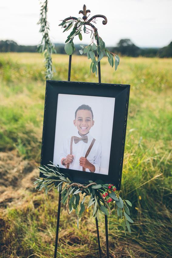 framed photo display at altar - brandy angel photography