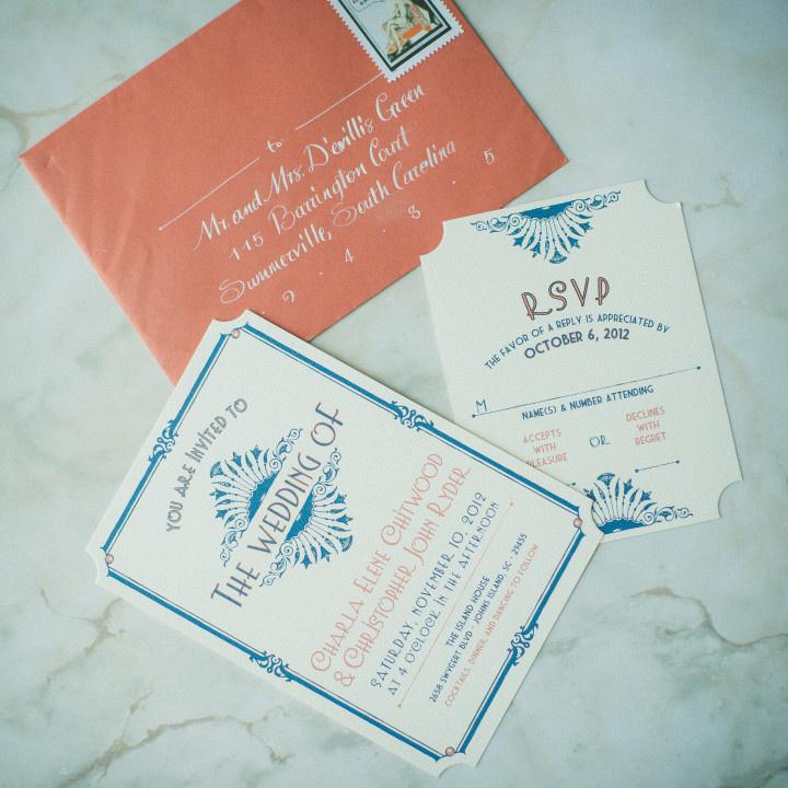 art deco wedding invitations 