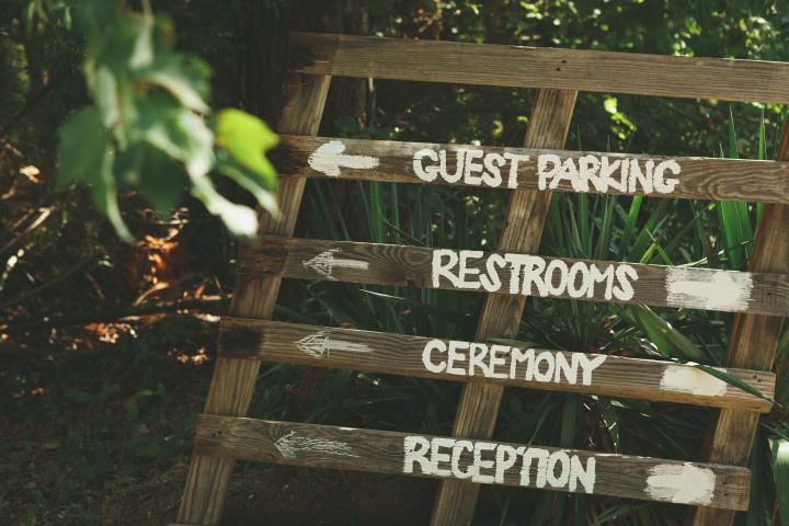wooden sign
