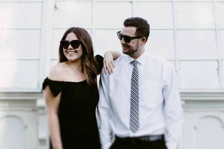 engagement photo kelly torrez birdie shoots sunglasses