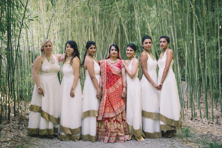 Creamy Bridesmaids – VAMA DESIGNS Indian Bridal Couture