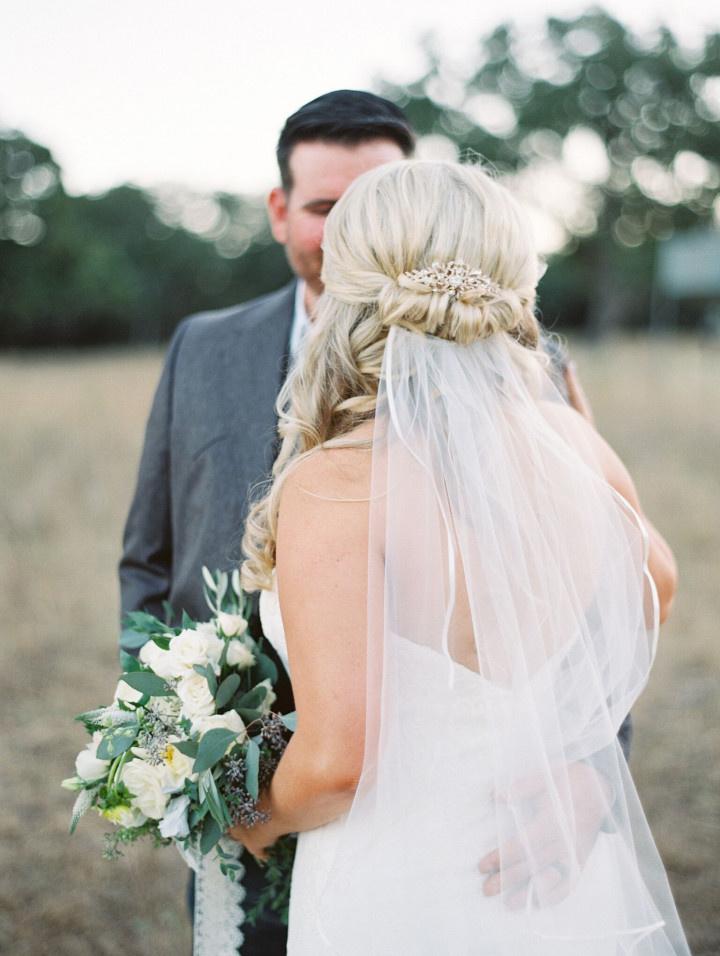 Wedding hairstyle with veil - easy bun for long hair - YouTube