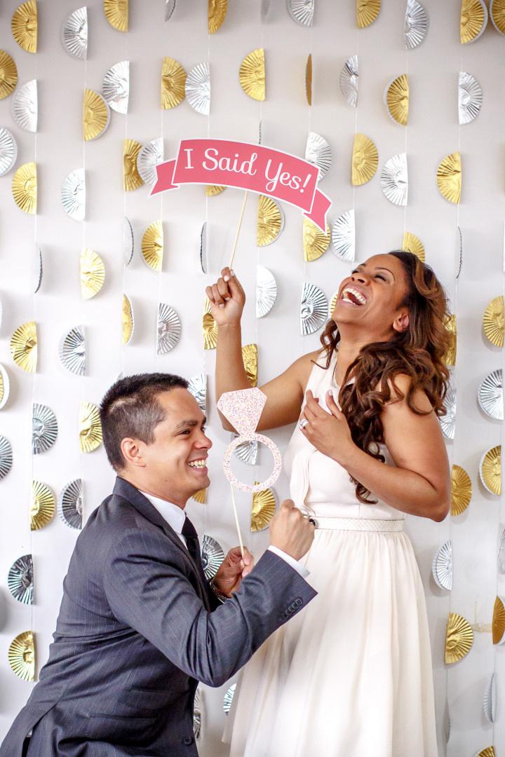 cupcake foils photo backdrop diy