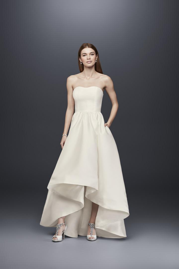 David's bridal high low wedding outlet dress