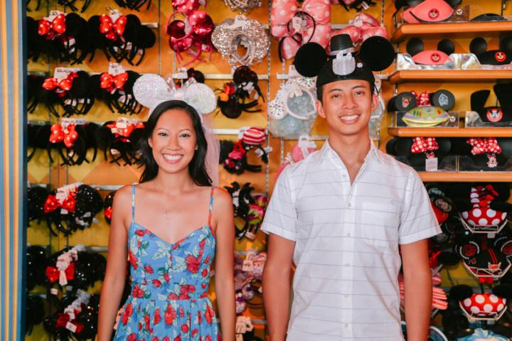 couple in mickey ears 