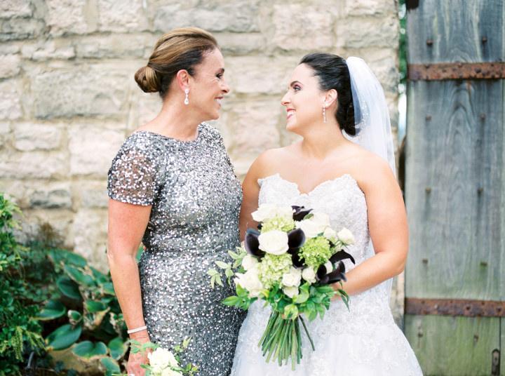 bride and mom