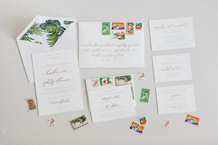 modern beach wedding invitations