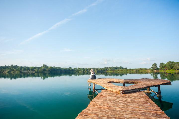 scenic waterfront area of indonesia