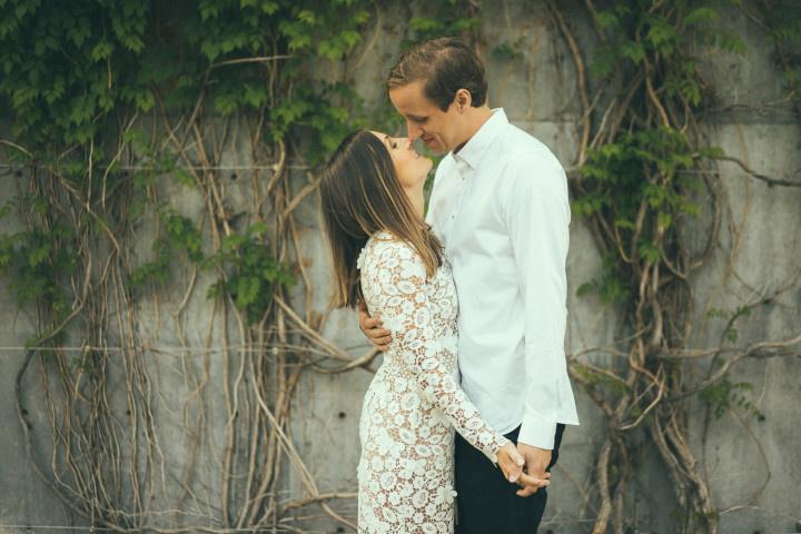Couple Kissing Outdoor Engagement Photos The Engagement Edit Greer Inez Photography