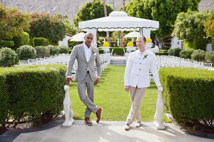 A Casual, Outdoor Wedding in Palm Springs with a Black-Tie Dress Code