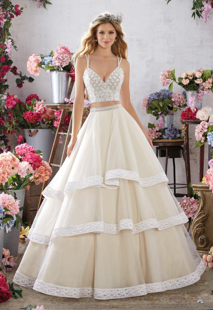crop top wedding dress