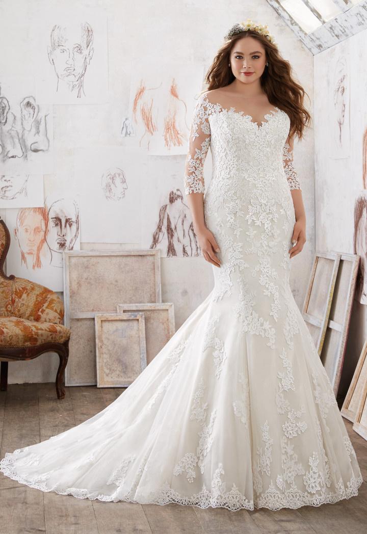 sleeves wedding dress morilee