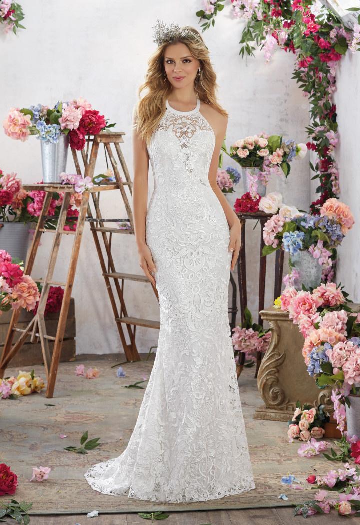 halter wedding dress morilee