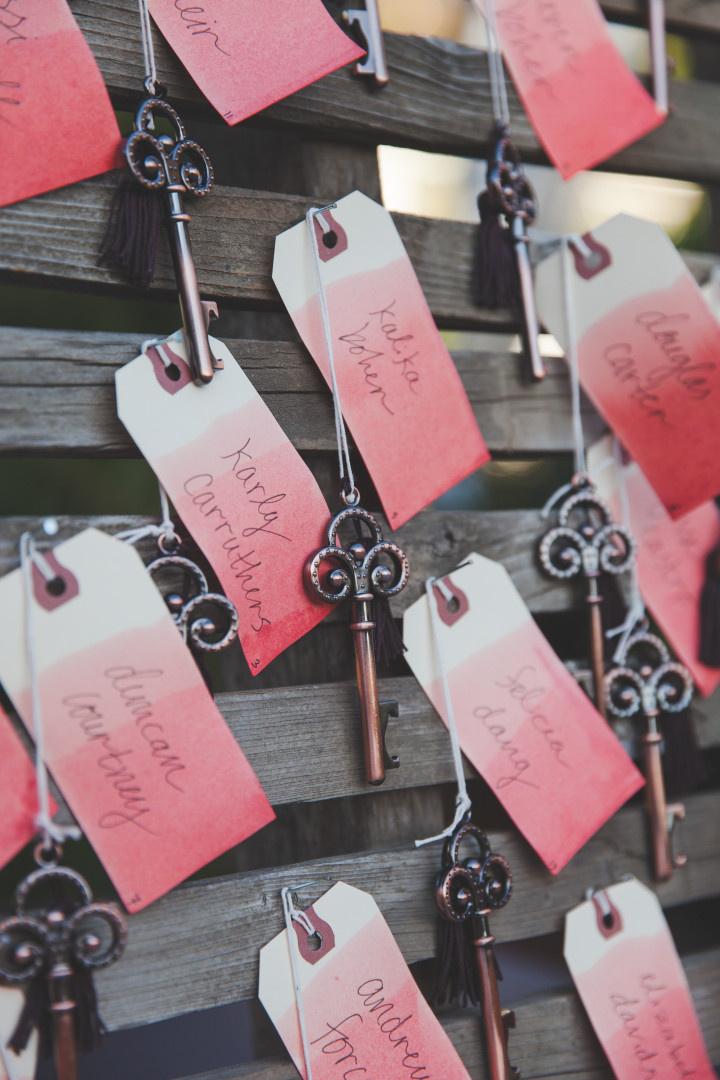 ombre escort cards 