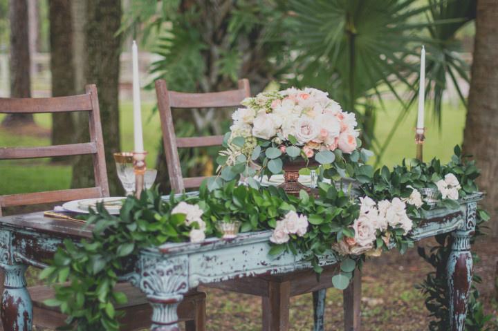 garden wedding centerpiece 