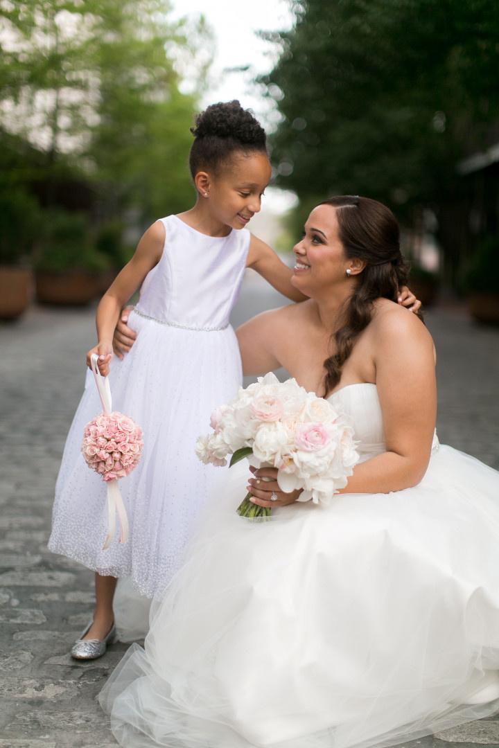 Ivory wedding dress on sale white flower girl