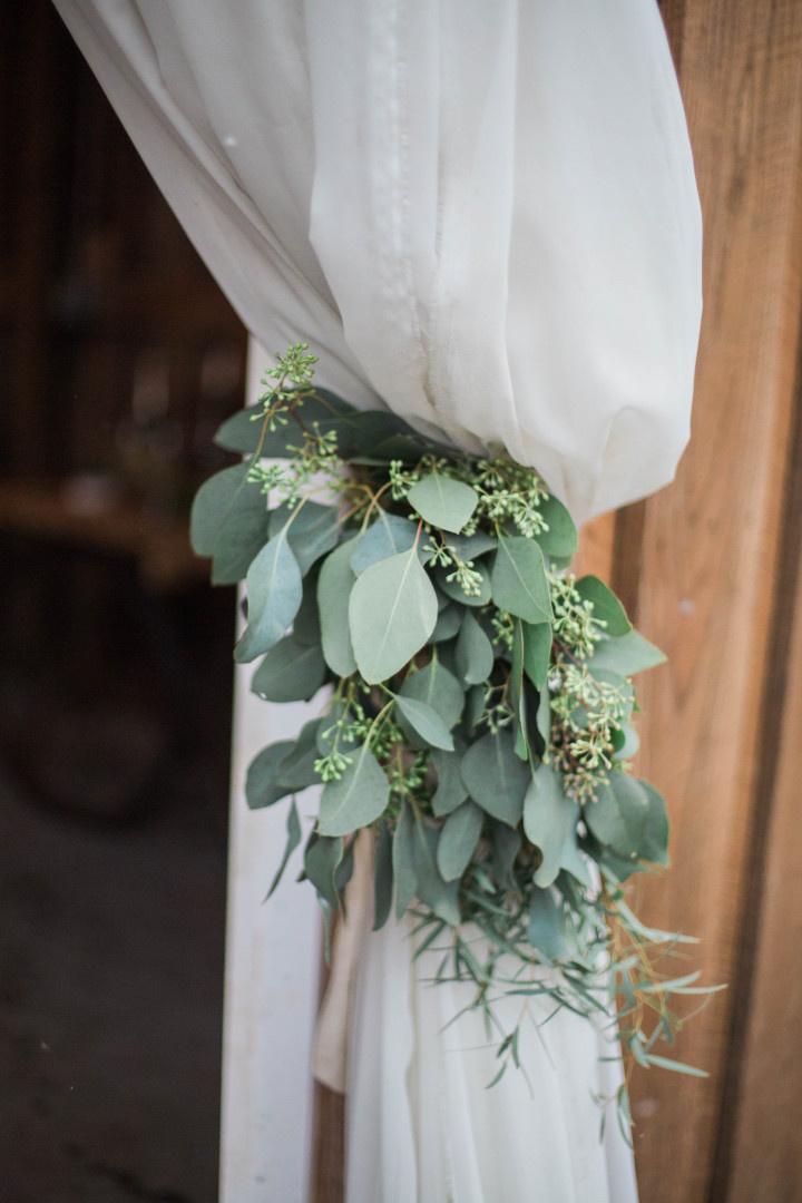 greenery for wedding venue entryway 