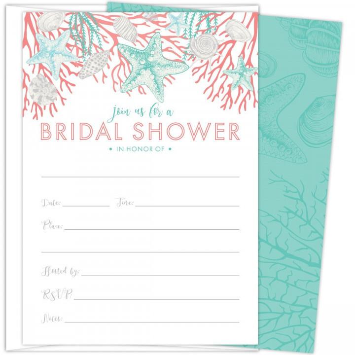 21 Beach-Themed Bridal Shower Invitations for Your Seaside Fête