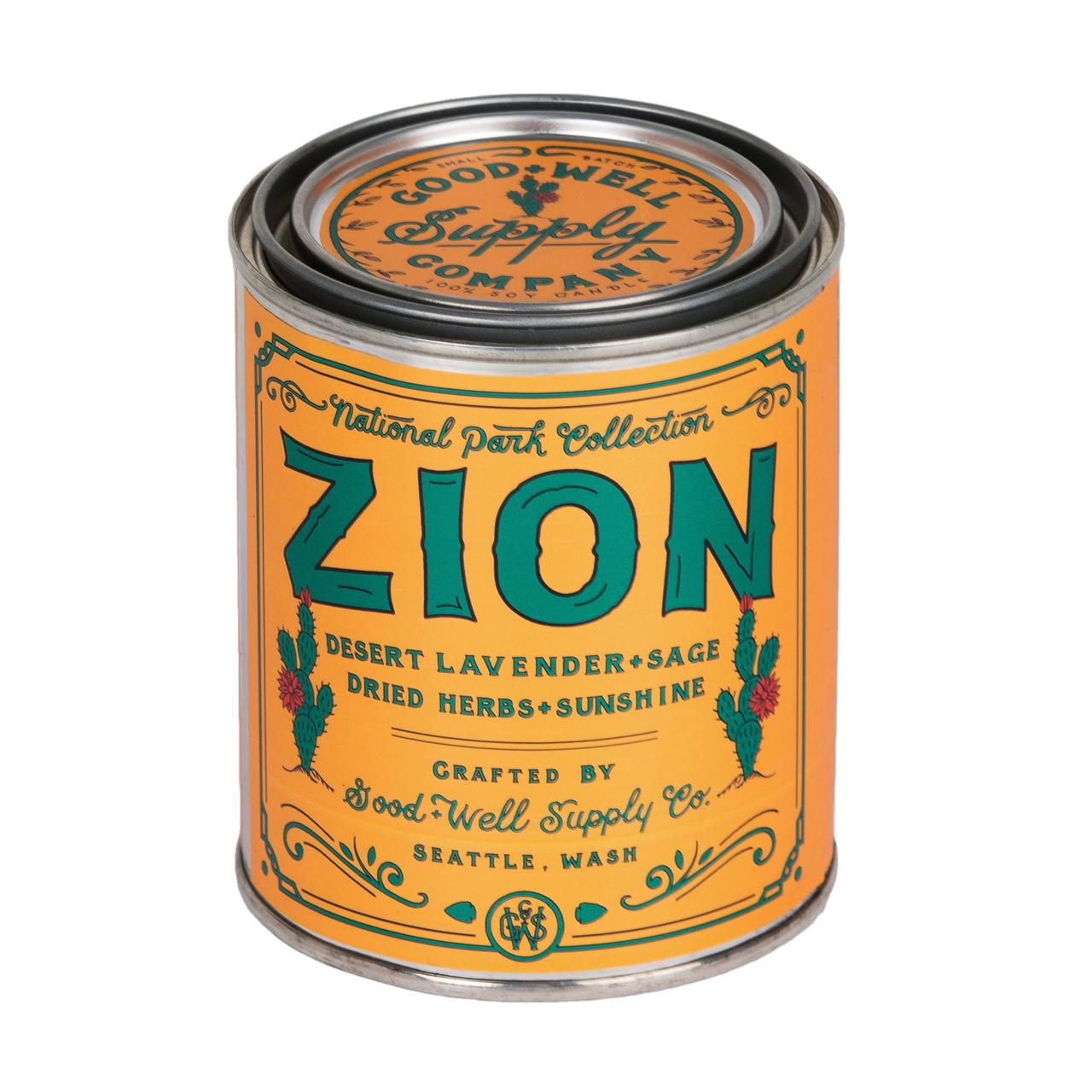 huckberry good and well supply co. zion national park candle with desert lavender, sage and dried herbs for best man gift ideas