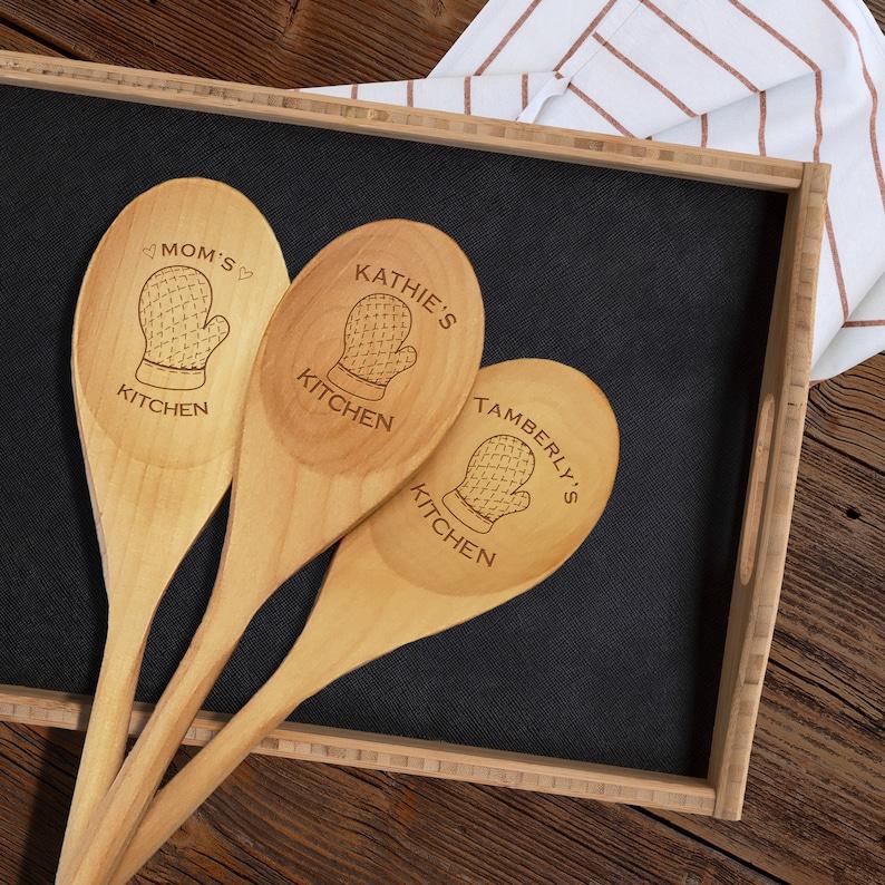 Personalized Wedding Gift Wooden Spoons, Kitchen Bridal Shower