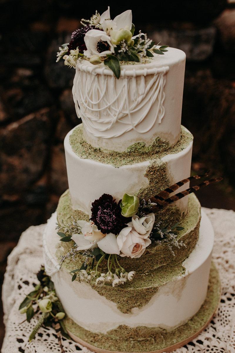 forest wedding cake