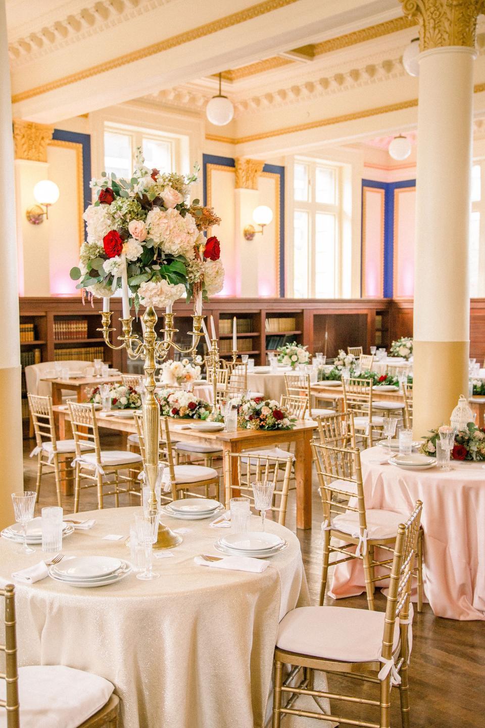 wedding reception at providence public library in rhode island