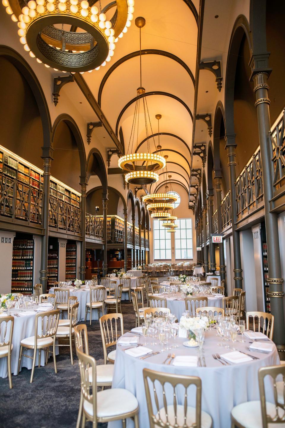 wedding reception at 190 south lasalle library in chicago
