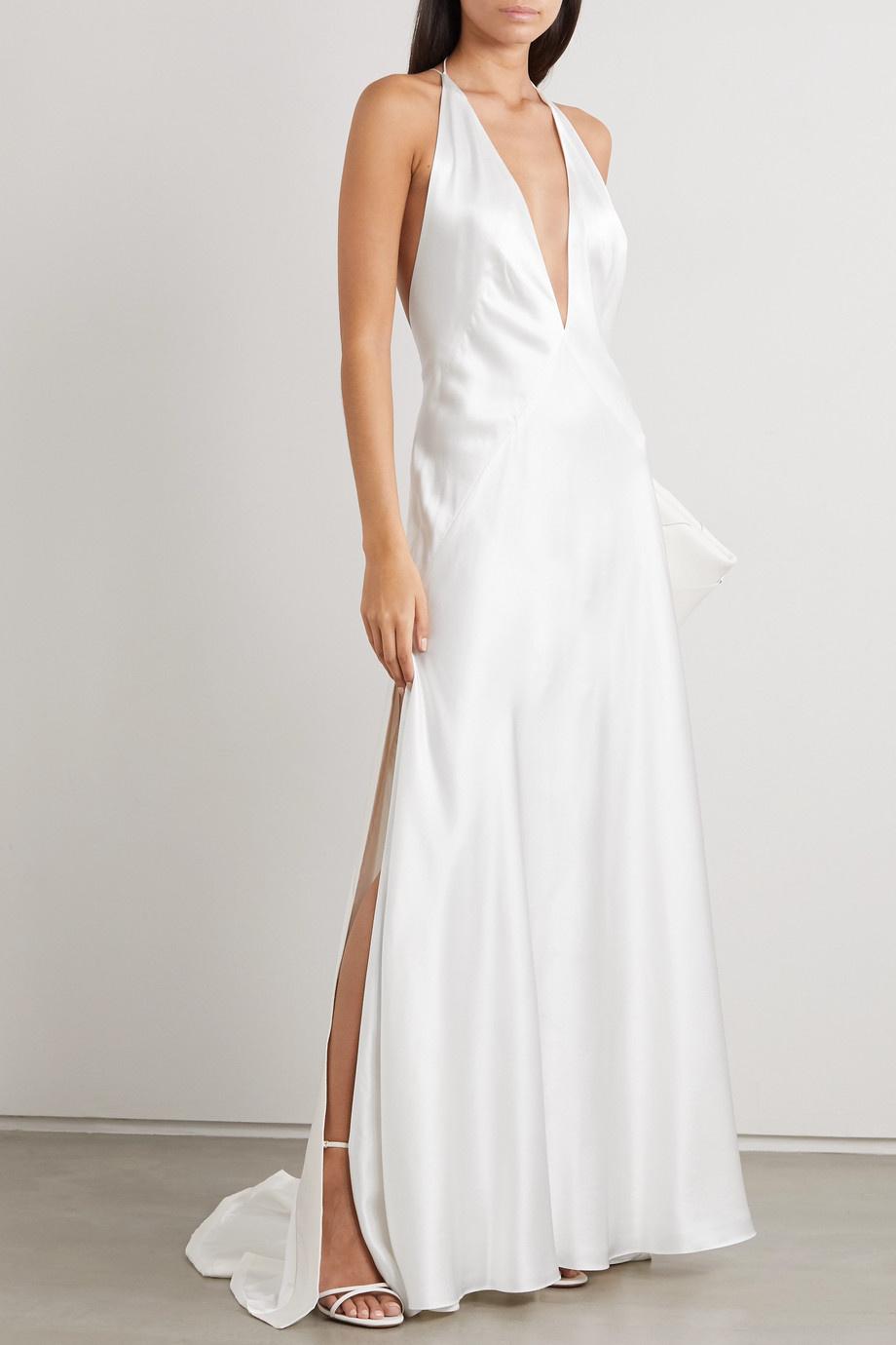 satin courthouse wedding dress