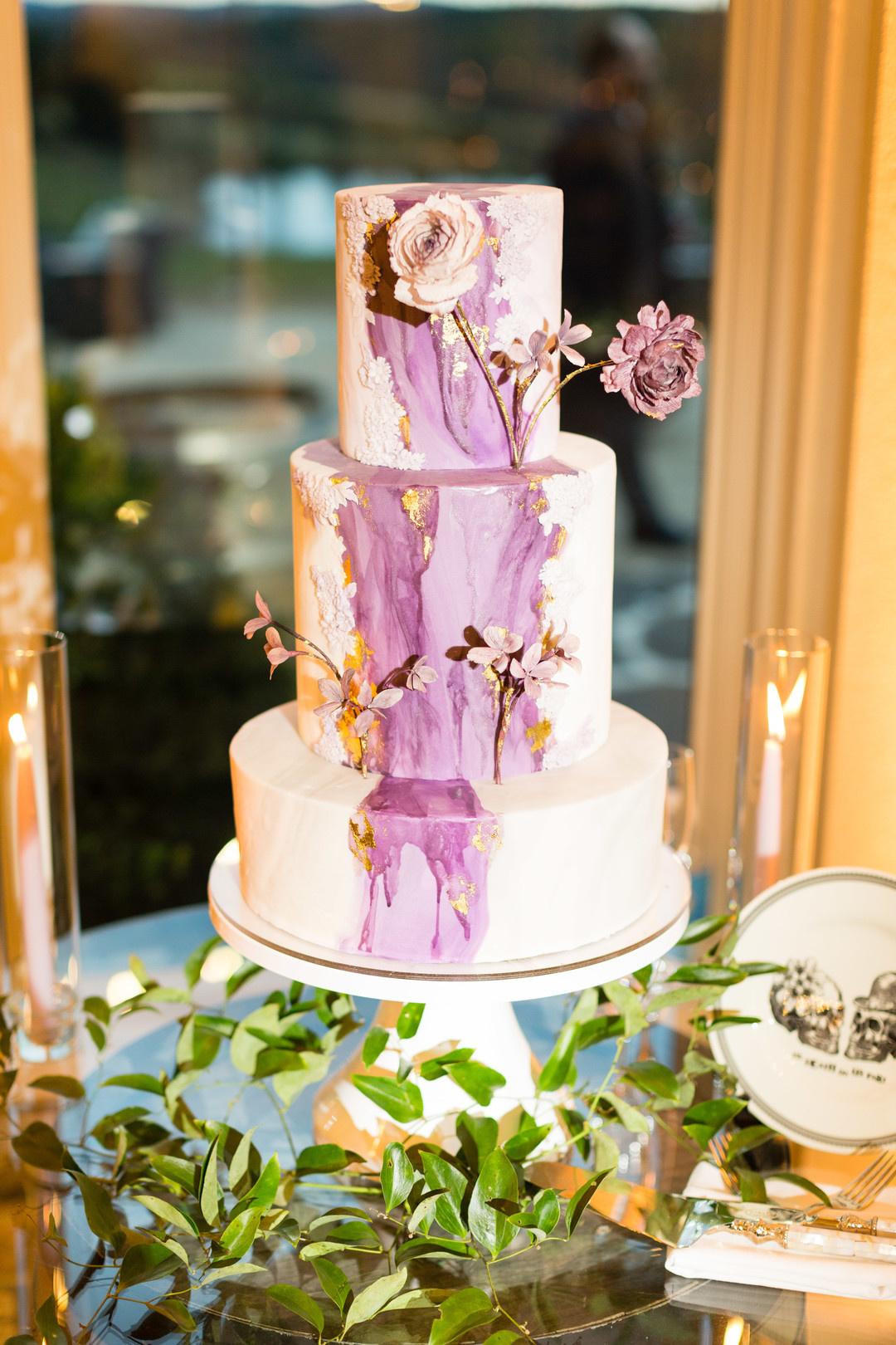 Chocolate 2 Tier Purple Cake