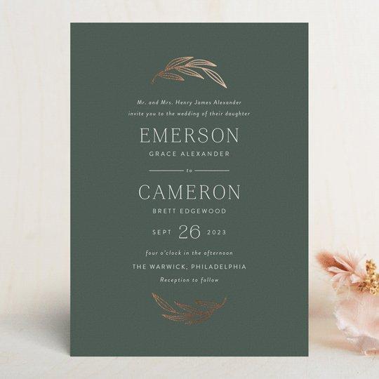 31 Winter Wedding Invitations That Are Modern and Chic