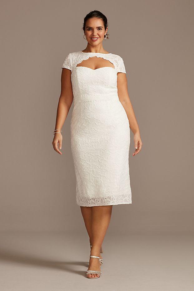 midi courthouse wedding dress