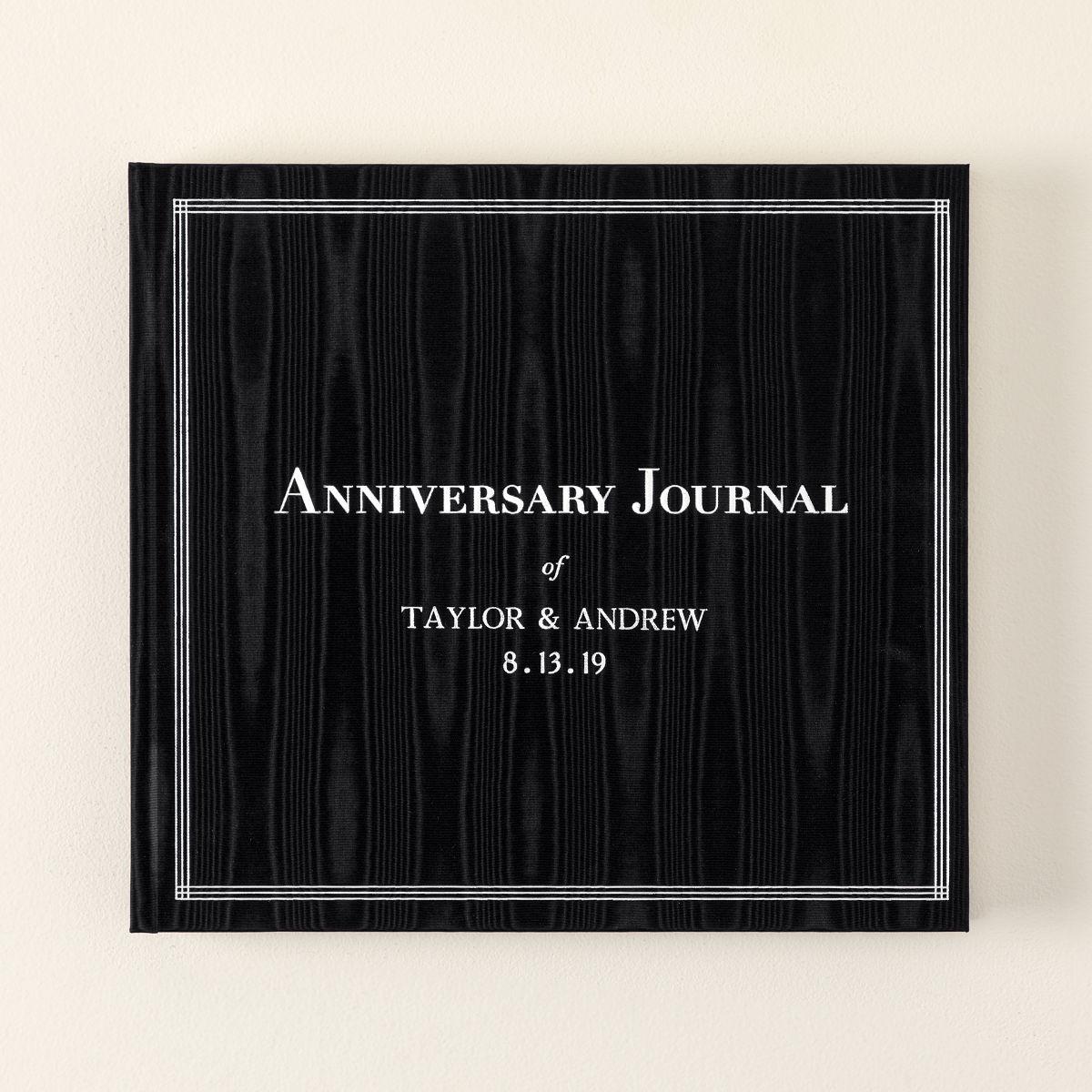 Personalized anniversary journal gift for couple on first anniversary